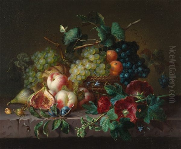 Fruchtestillleben Oil Painting by Arnoldus Bloemers