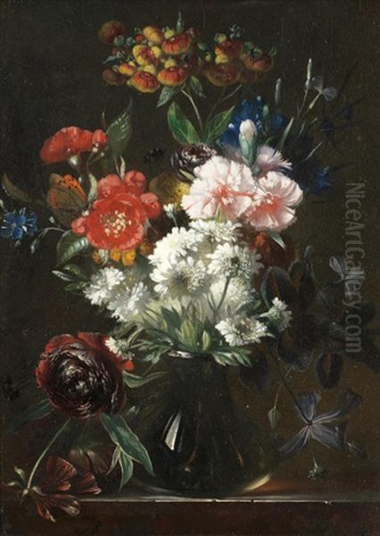 Still Life Of Flowers Oil Painting by Arnoldus Bloemers