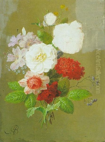 Jete Des Fleurs Oil Painting by Arnoldus Bloemers