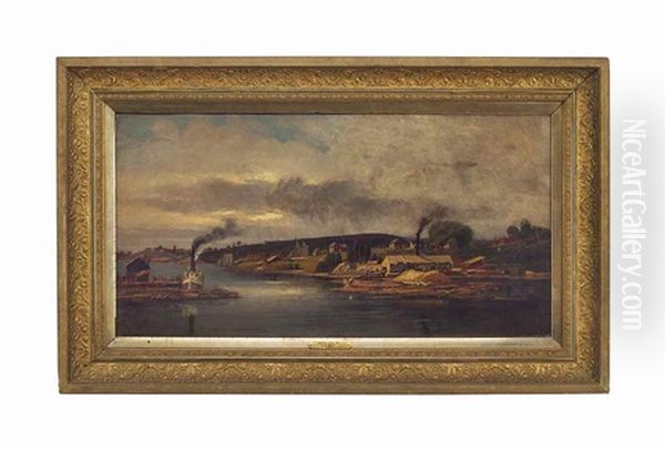 Southern Sawmill Oil Painting by Francois de Blois