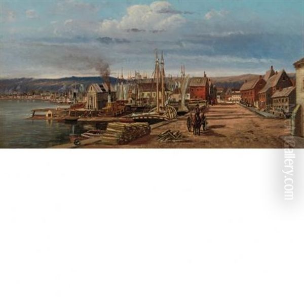 Port City Oil Painting by Francois de Blois