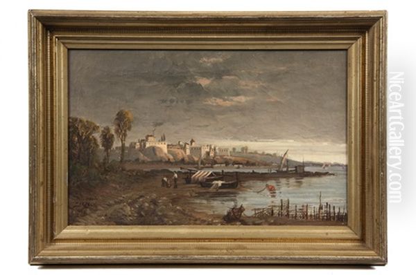 Coastal Fortress Town Oil Painting by Francois de Blois