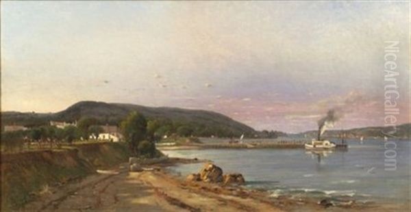 Digby Harbor - A View Of Nova Scotia Oil Painting by Francois de Blois