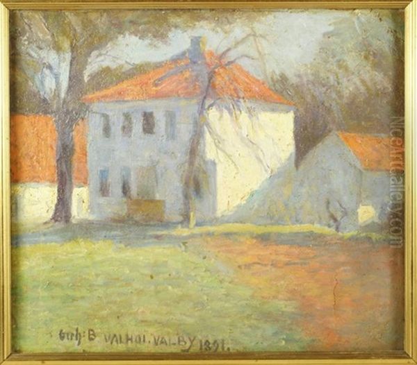 Vue De Maison Oil Painting by Gerhard Lichtenberg Blom