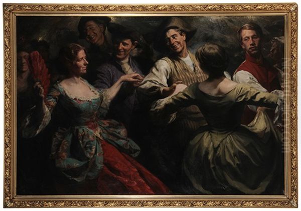 The Dance Oil Painting by Gustav Vilhelm Blom