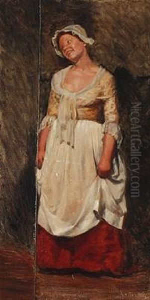 A Servant Girl Oil Painting by Gustav Vilhelm Blom