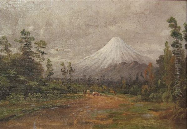 Mt Taranaki Oil Painting by Charles Blomfield