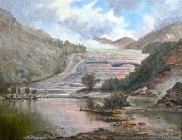 Pink Terraces Oil Painting by Charles Blomfield