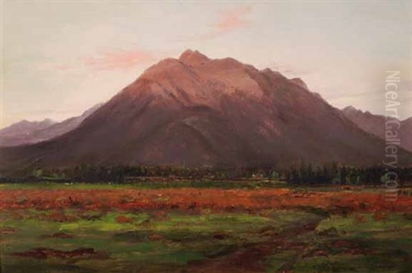 Te Aroha - Evening Oil Painting by Charles Blomfield