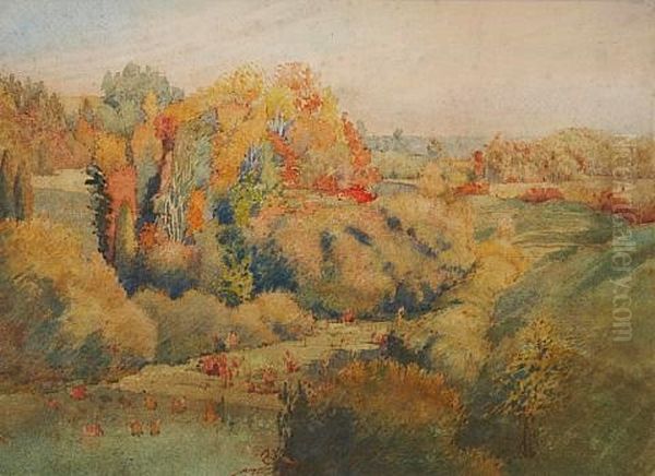 Autumn Don Valley Oil Painting by James Jervis Blomfield