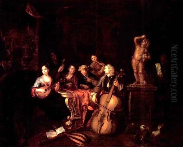 The Concert Oil Painting by Maximilian Blommaerdt