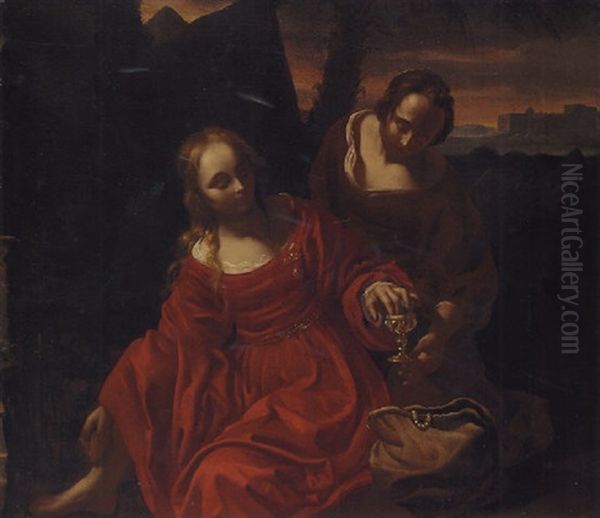 Judith Preparing Herself To Meet Holofernes Oil Painting by Reyer Jacobsz. van Blommendael