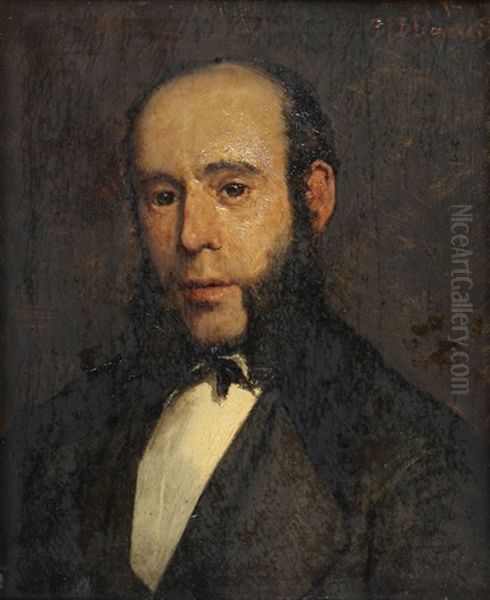 Portret Van Een Man Oil Painting by Bernardus Johannes Blommers