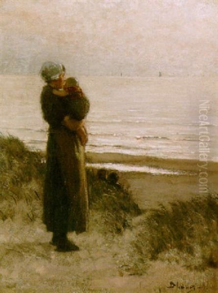 Awaiting Father's Return Oil Painting by Bernardus Johannes Blommers