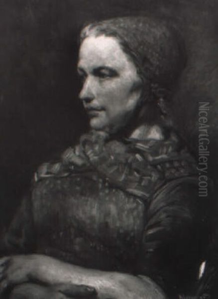 Staphorster Vrouw Oil Painting by Bernardus Johannes Blommers