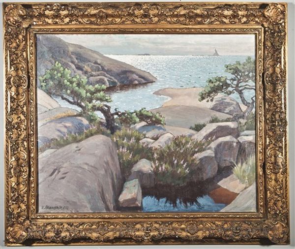 Hanko Oil Painting by Vaeinoe Alfred Blomstedt