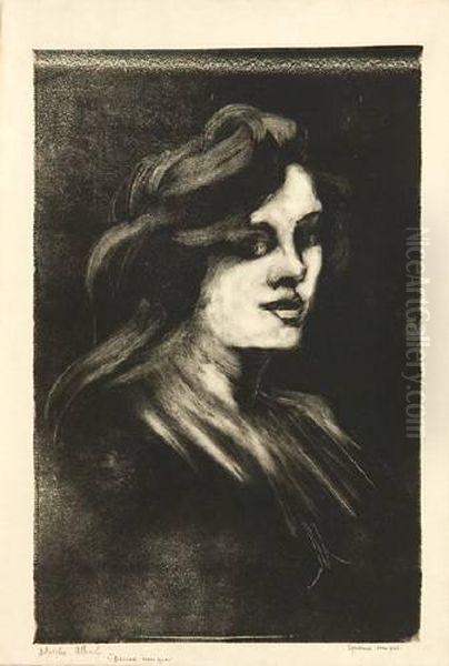 Head Of A Woman Oil Painting by Adolphe Albert