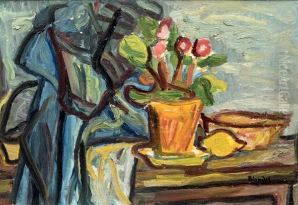 Nature Morte Au Bouquet De Fleurs Oil Painting by Andre Blondel (Aleksander Blonder)