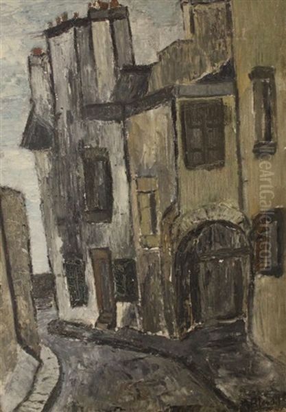 Montmartre Oil Painting by Andre Blondel (Aleksander Blonder)