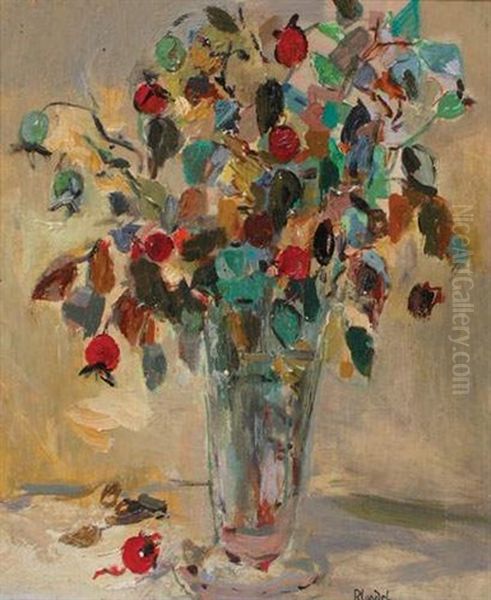 Fleurs Dans Un Vase Oil Painting by Andre Blondel (Aleksander Blonder)