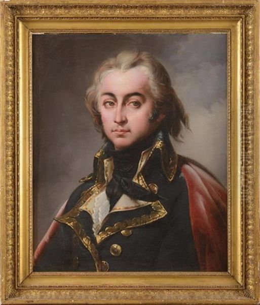 Portrait En Buste De Cyrus-marie-adelaide De Timbrune, Comte De Valence, General En Chef De L'armee Des Ardennes Oil Painting by Merry-Joseph Blondel