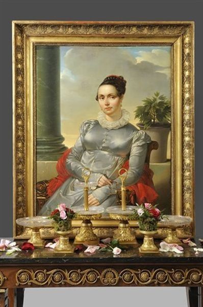 Portrait De Felicite-louise-julie-constance De Durfort, Marechale De Beurnonville Oil Painting by Merry-Joseph Blondel