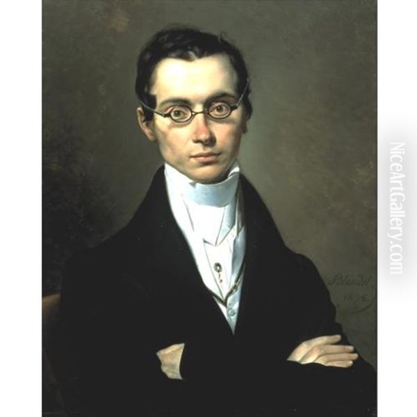 Portrait Of A Man (charles Viollet?) Oil Painting by Merry-Joseph Blondel