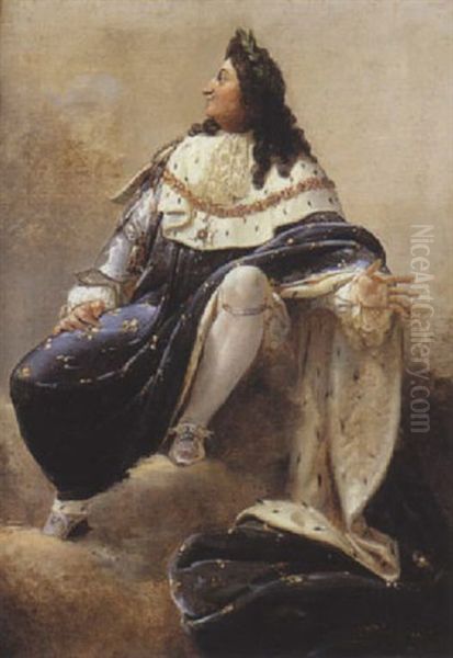 Louis Xiv Oil Painting by Merry-Joseph Blondel