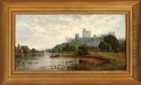 Windsor Castle From The River Thames by Hiram Reynolds Bloomer