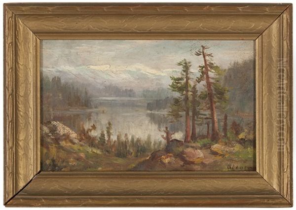 Donner Lake Oil Painting by Hiram Reynolds Bloomer