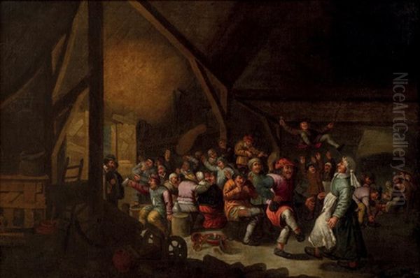 Rejouissance Villageoise Dans Une Taverne Oil Painting by Pieter de Bloot