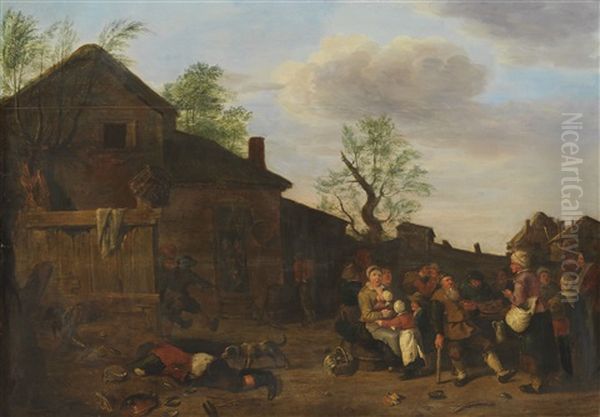 Bauernfest Oil Painting by Pieter de Bloot