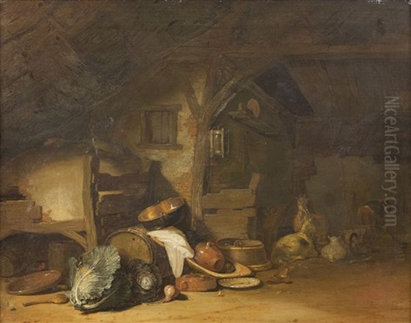 Interieur Paysan Oil Painting by Pieter de Bloot