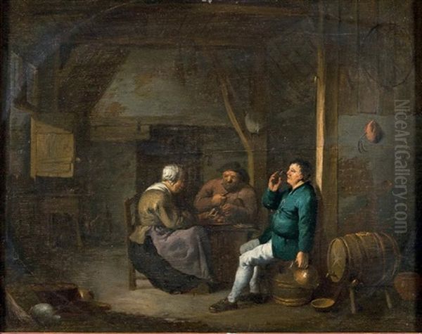 Interieur Paysan Oil Painting by Pieter de Bloot