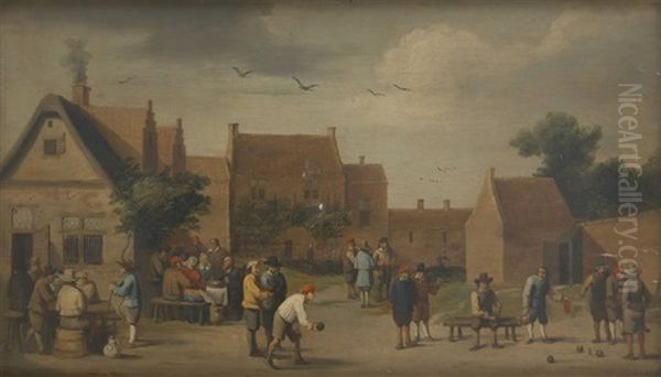 Les Joueurs De Boule Oil Painting by Pieter de Bloot