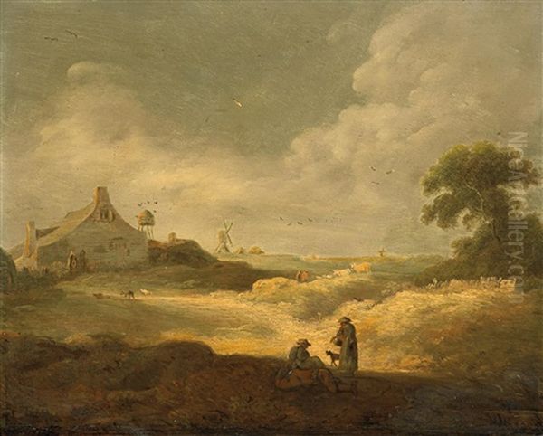 Landschaft Mit Bauern Oil Painting by Pieter de Bloot