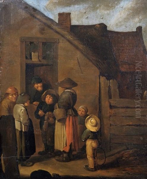 Die Rommelpotspieler Oil Painting by Pieter de Bloot