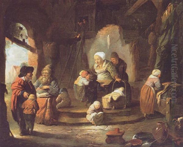 De Nieuwe Leerling Oil Painting by Pieter de Bloot