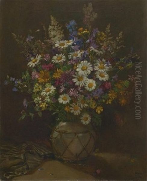 Stillleben Mit Wiesenblumen Oil Painting by Hans Blum