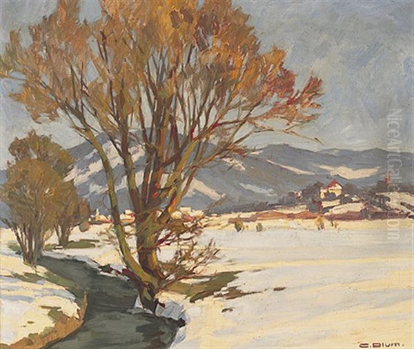 Vorfruhling Breisgau Oil Painting by Karl Blum