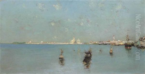 A Bright Day In Venice Oil Painting by Robert Frederick Blum