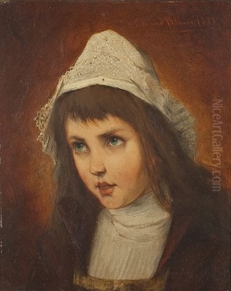 Portrait Eines Jungen Madchens Oil Painting by Edmund Blume