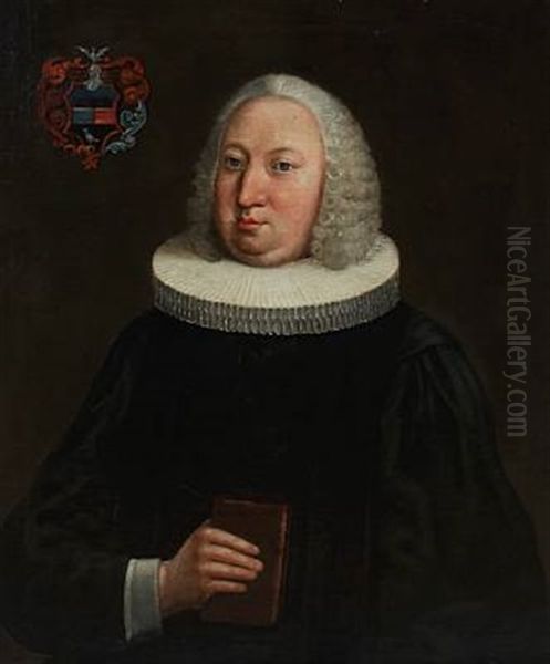 Portrait Of Jacob Caspar Christian Pingel, Professor And Archdeacon At Soro Academy In Denmark Oil Painting by Carl Gustav Blumenthal