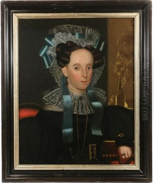 Portrait Of Nancy Mann Oil Painting by John Sherburne Blunt