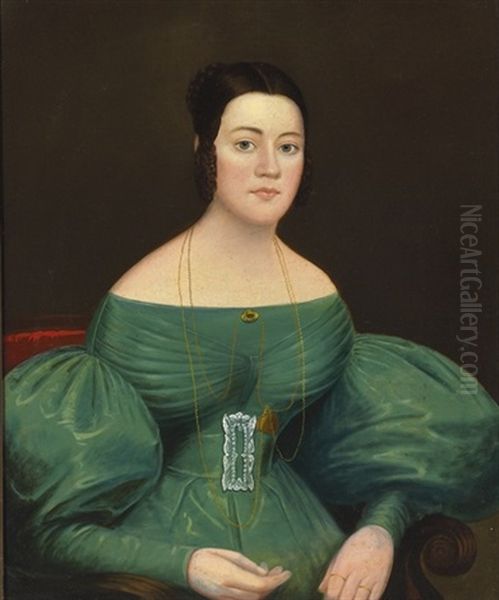 Portrait Of Mrs. Jacob Weaver Oil Painting by John Sherburne Blunt