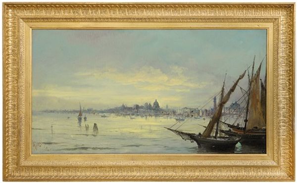 Tramonto Dorato A Venezia Oil Painting by Giacinto Bo