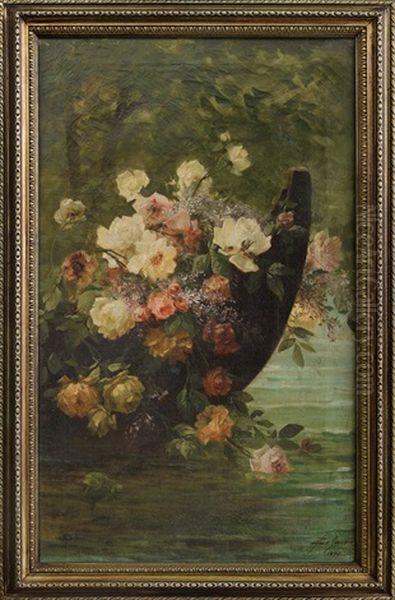 Composizione Floreale Oil Painting by Giacinto Bo