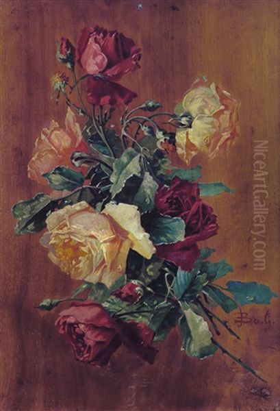 Fiori Oil Painting by Giacinto Bo