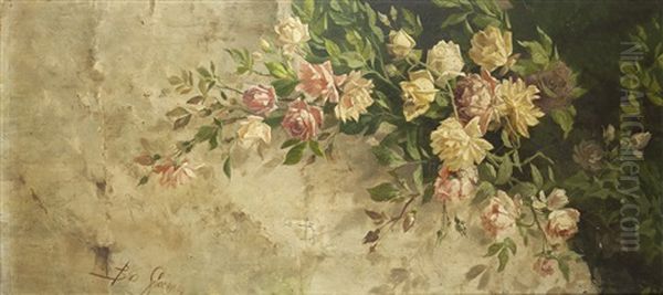 Fiori Oil Painting by Giacinto Bo