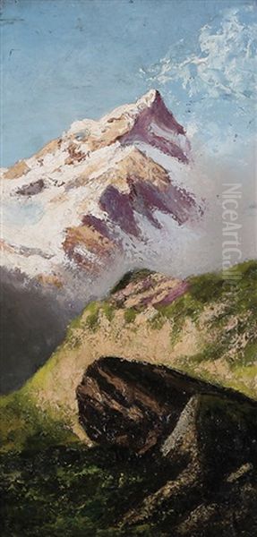 Cima Innevata Oil Painting by Giacinto Bo